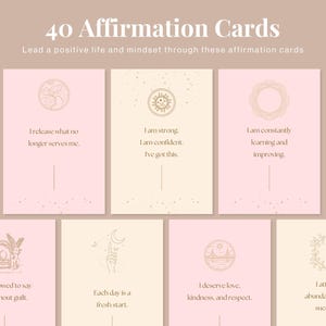Affirmation cards, positive quote flash cards, affirmations cards, self esteem, confidence, self care, therapy office decor, self love