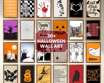 Halloween Printable Wall Art | Spooky Wall Art | Digital Print | Halloween Decoration | Halloween Art Prints| Halloween Gallery wall set