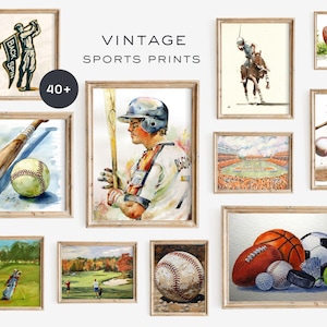 Sport Nursery Wall Art Vintage Sport Prints Boy Room Baseball Nursery Gallery Wall Football Boy Room Decor Golf Nursery DIGITAL DOWNLOAD