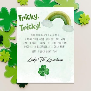 Leprechaun Letter for Kids Printable, Leprechaun Trap, Saint Patrick&#39;s Day Kid Activity, Printable Preschool, Instant download