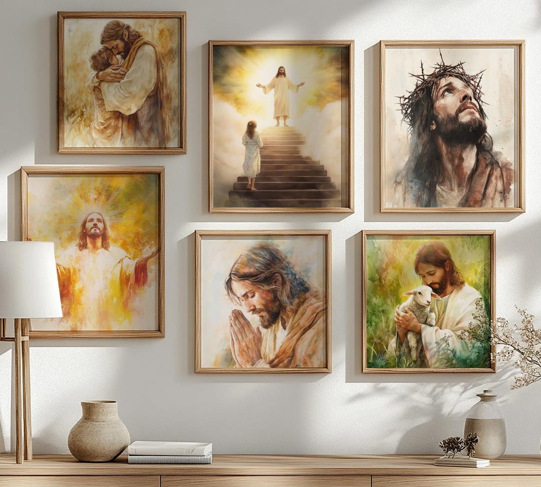 Set of 300 Jesus Wall Art Printable, Christian Home Decor, Christmas ...