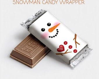 Snowman Candy Bar Wrapper, Christmas wrappers, candy, papercrafts, Christmas printables, holiday candy wrappers, printables, Laurie Furnell