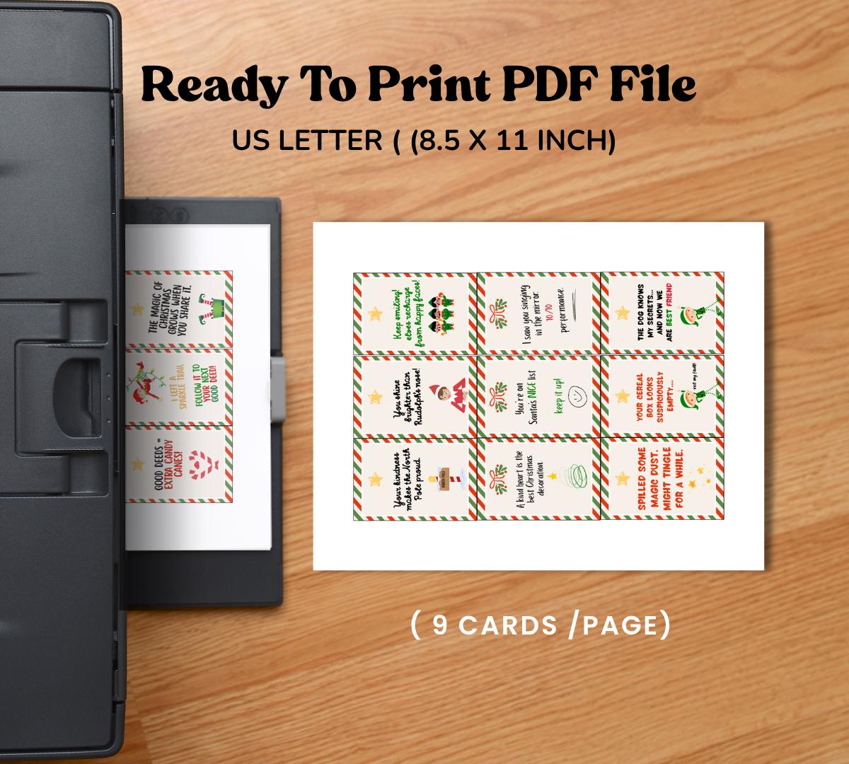 Elf Notes Printable, Quick Ideas Elf Stationery, 2x3 Small Size Note ...