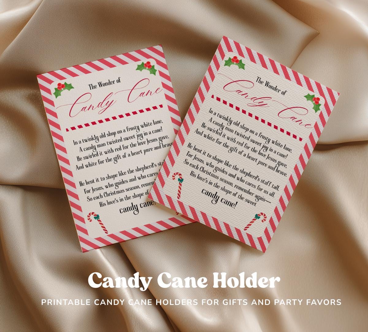 Legend of the Candy Cane Printable Tag, Meaning of Christmas, Candy ...