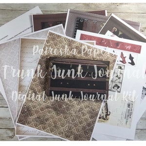 Trunk Junk Journal Boekje Digitale Kit afbeelding 1