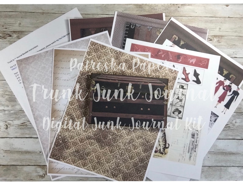Trunk Junk Journal Boekje Digitale Kit afbeelding 1