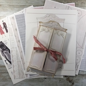 The White Wardrobe Junk Journal Booklet Digital Kit