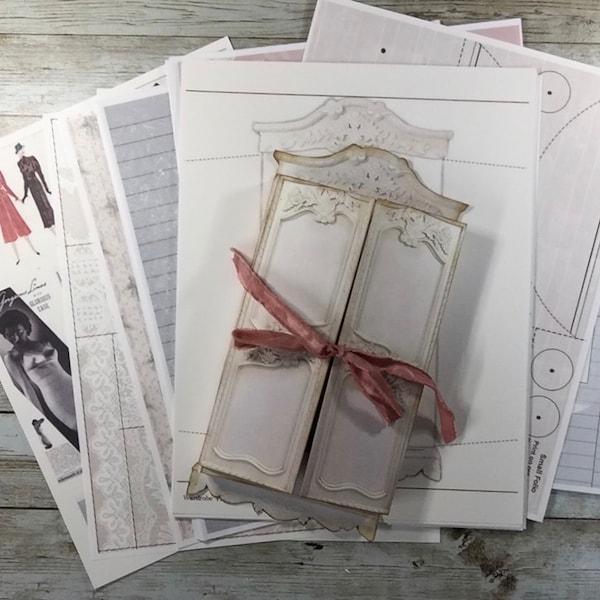 The White Wardrobe Junk Journal Booklet Digital Kit