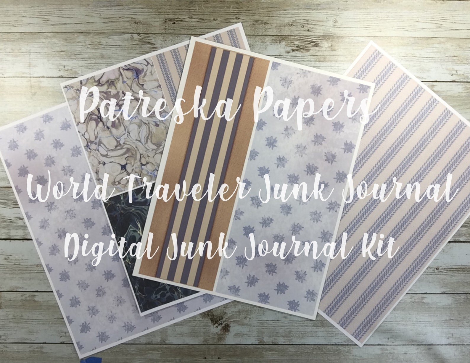 World Traveler Blue Suitcase Junk Journal/notebook Digital Kit - Etsy