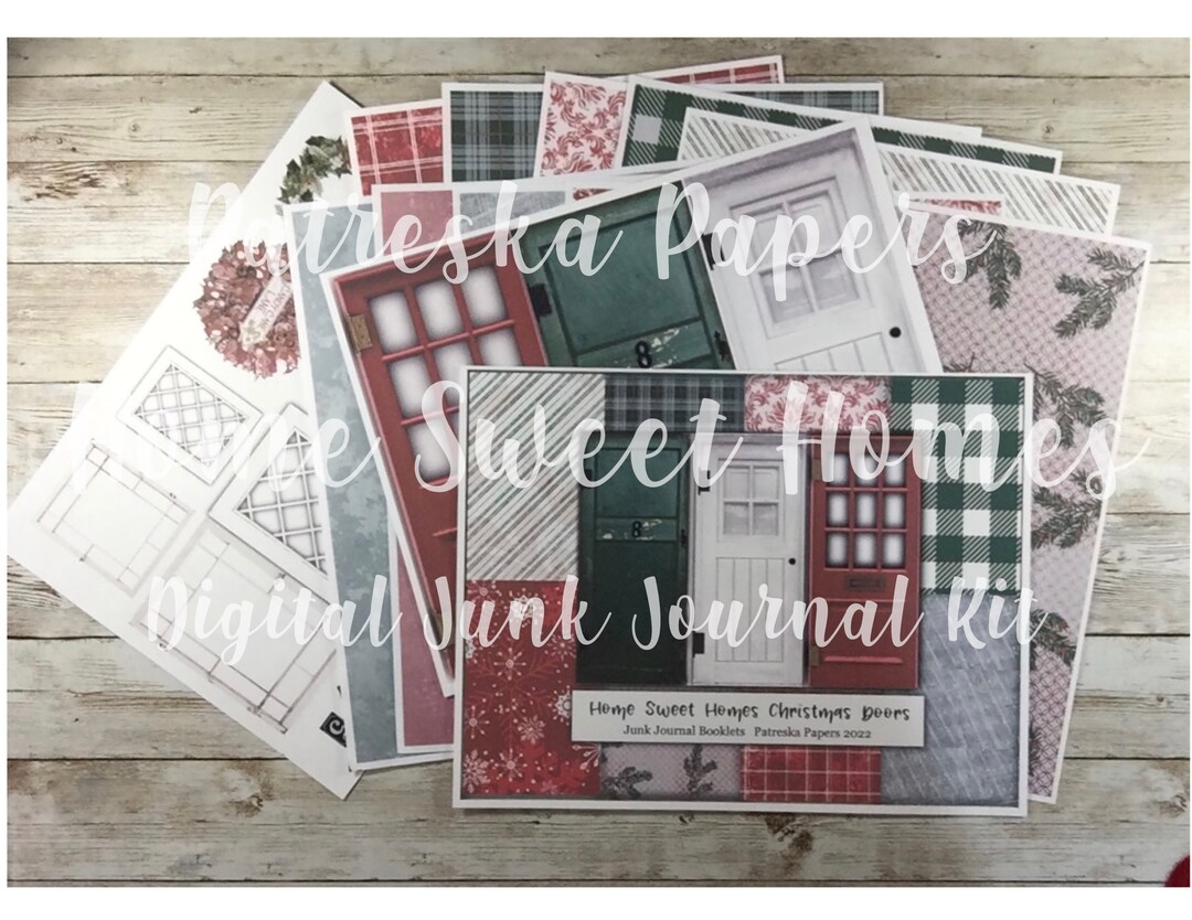 Home Sweet Homes Christmas Doors Junk Journal Booklet Digital Kit ...