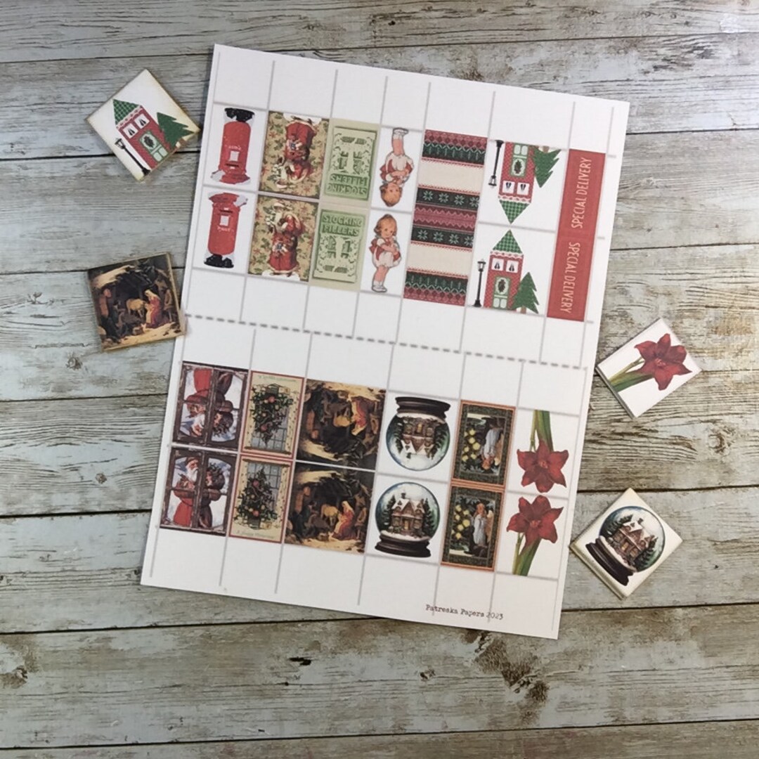 Christmas Ephemera Hidden Paperclips Digital Kit - Etsy