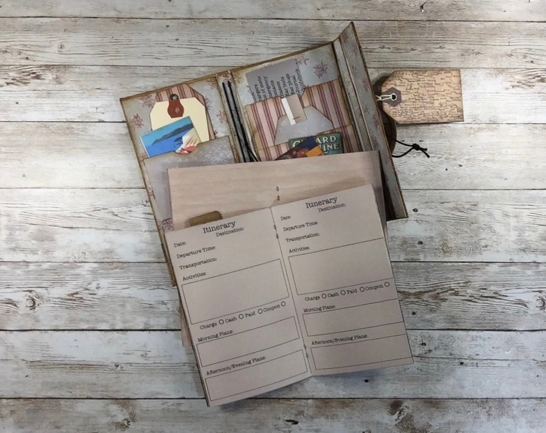 World Traveler Blue Suitcase Junk Journal/notebook Digital Kit - Etsy