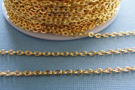 3mmx 2mm Metal Cross Chain Jewellery Chain Silver,Gold,Bronze,Black,Rose Gold