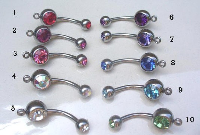 Initial Personalized Belly Button Rings Hand Stamped Sterling Etsy