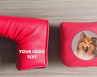 Personalised Golf Putter Headcover - Blade or Mallet - Photo/text/logo - Dad's Birthday/Christmas/Groomsnan