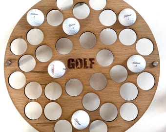 Personalized Golf Ball Display: Custom Wall Art, Golfer Gift