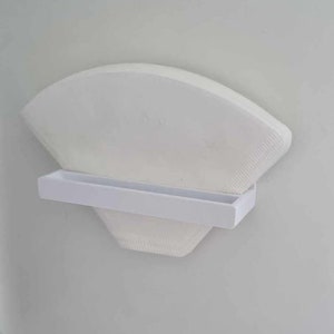 Wallmounted coffee filter holder, holder for coffee filter.