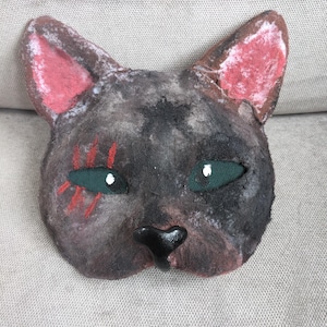 Premade brown cat mask therian