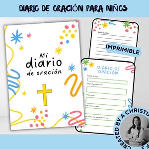 Diario de oración para niños, Diario de oración diario para niños, Diario de gratitud para niños, Diario de oración imprimible
