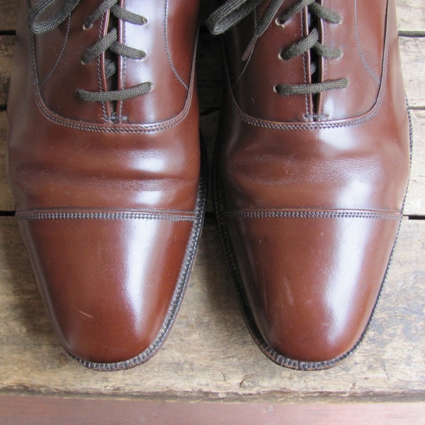 vintage c. 1960s Church's cap toe oxford shoes 11.5 12  // bespoke, custom made in England