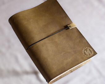 Handmade Argentine Leather Journal, Refillable A5 Notebook, Sketchbook, Diary