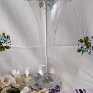Candlewick Elegant Glass Clear Rose Bud Vase Pattern made by Imperial Glass Vintage Collectible Glass Antique