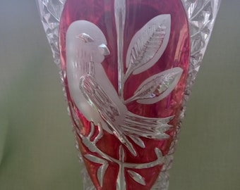 Dresden Kristall 赤色 花瓶 約30cm Amazon.com: Dresden KRISTALL Dresden Crystal Vase : Home