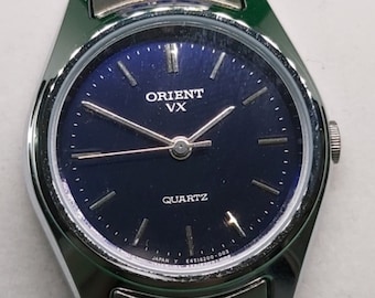 Vintage Orient VX Ladies Watch 1980s Never Worn Dark Blue