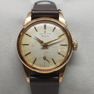 Zenith Sporto | Ladies Watch | Vintage Swiss Gold-Tone | Manual Wind | Champagne Dial | Small Mechanical | Dress Watch | 1960s | New Strap