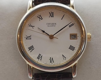Citizen Ladies Quartz | Classic Dress Watch | Date | Roman Numerals | Slim Case | Vintage 1990s