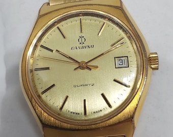 Vintage Candino Gold Watch - Champagne Dial - 1980s - Excellent Condition
