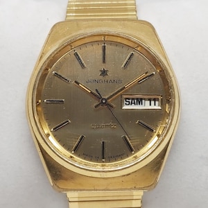 Vintage Junghans Gold Watch 1980s in Great Condition, very rare!