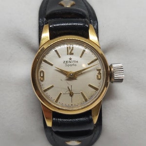 Vintage Zenith Sporto Ladies Watch - Very Rare  Swiss Timepiece with Unique Style -1970s