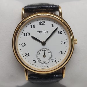 Elegant Vintage Tissot Ladies Watch, White Dial, Ref. C.263, Original Strap - Rare, Very Good Condition