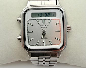 Seiko SilverWave Ana-Digi H557-5260 | Vintage Digital & Analog Watch | Original Bracelet