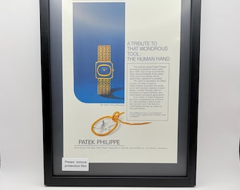 Framed 1974 Vintage Patek Philippe Watches Original Magazine Advertisement
