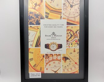 Framed 1992 Vintage Baume & Mercier Transpacific Original Magazine Advertisement