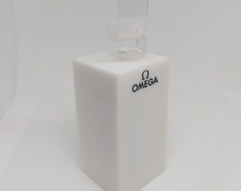 Vintage Omega Watch Stand - 1970s Original - White - Good Condition
