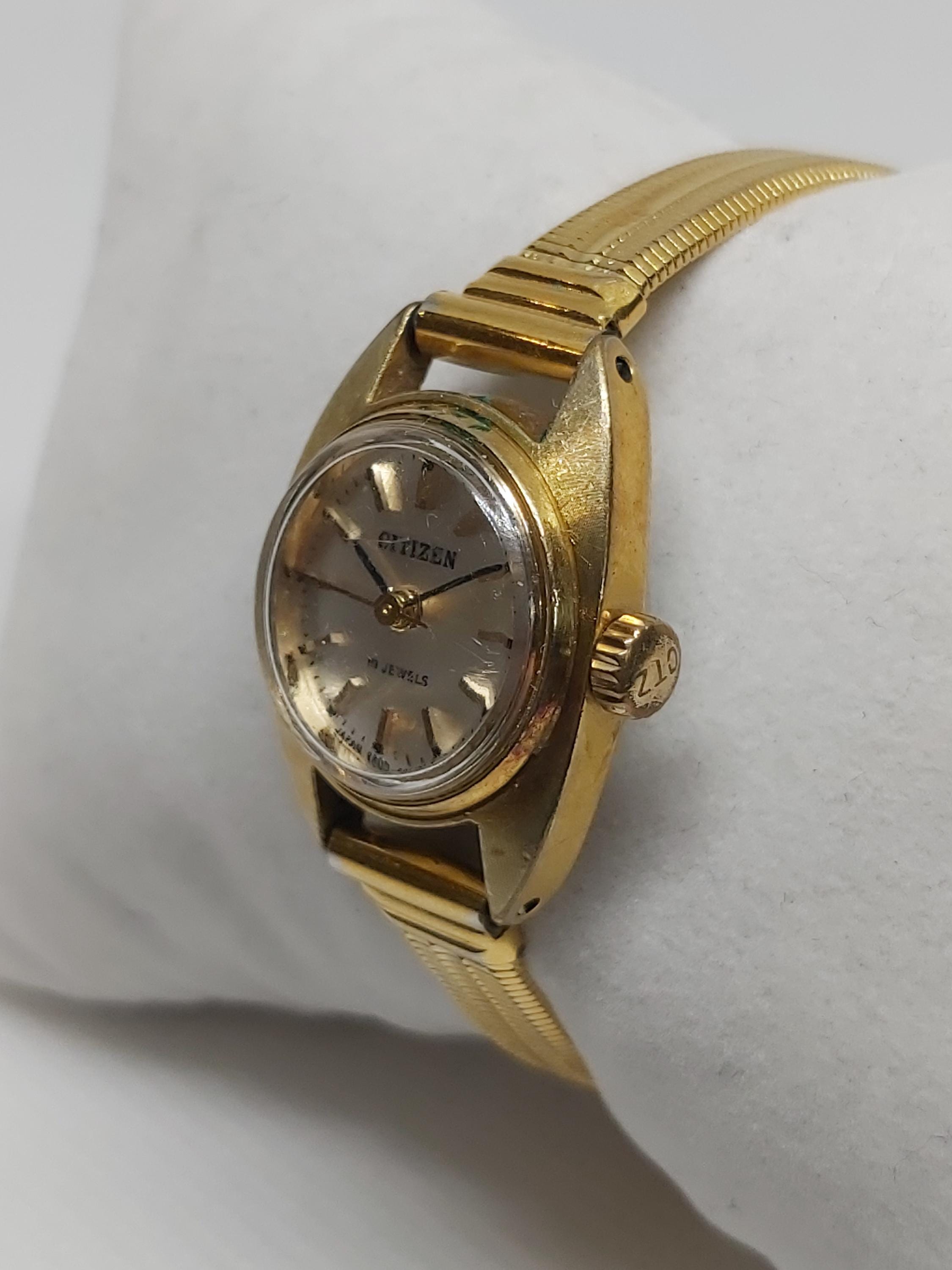 BEAUTIFUL‎ VINTAGE CLASSIC LADIES SIX JEWEL CITIZEN GOLD PLATED WATCH Citizen CQ 3220-S16946 Vintage 1980/90s Women main image 3