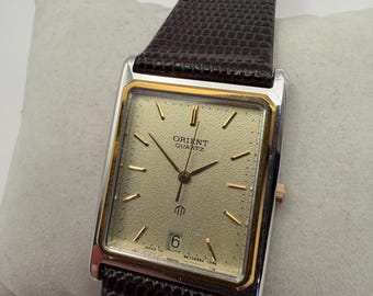 Vintage Orient Tank - Never Worn - 1980s - Sand Dial - Very Rare