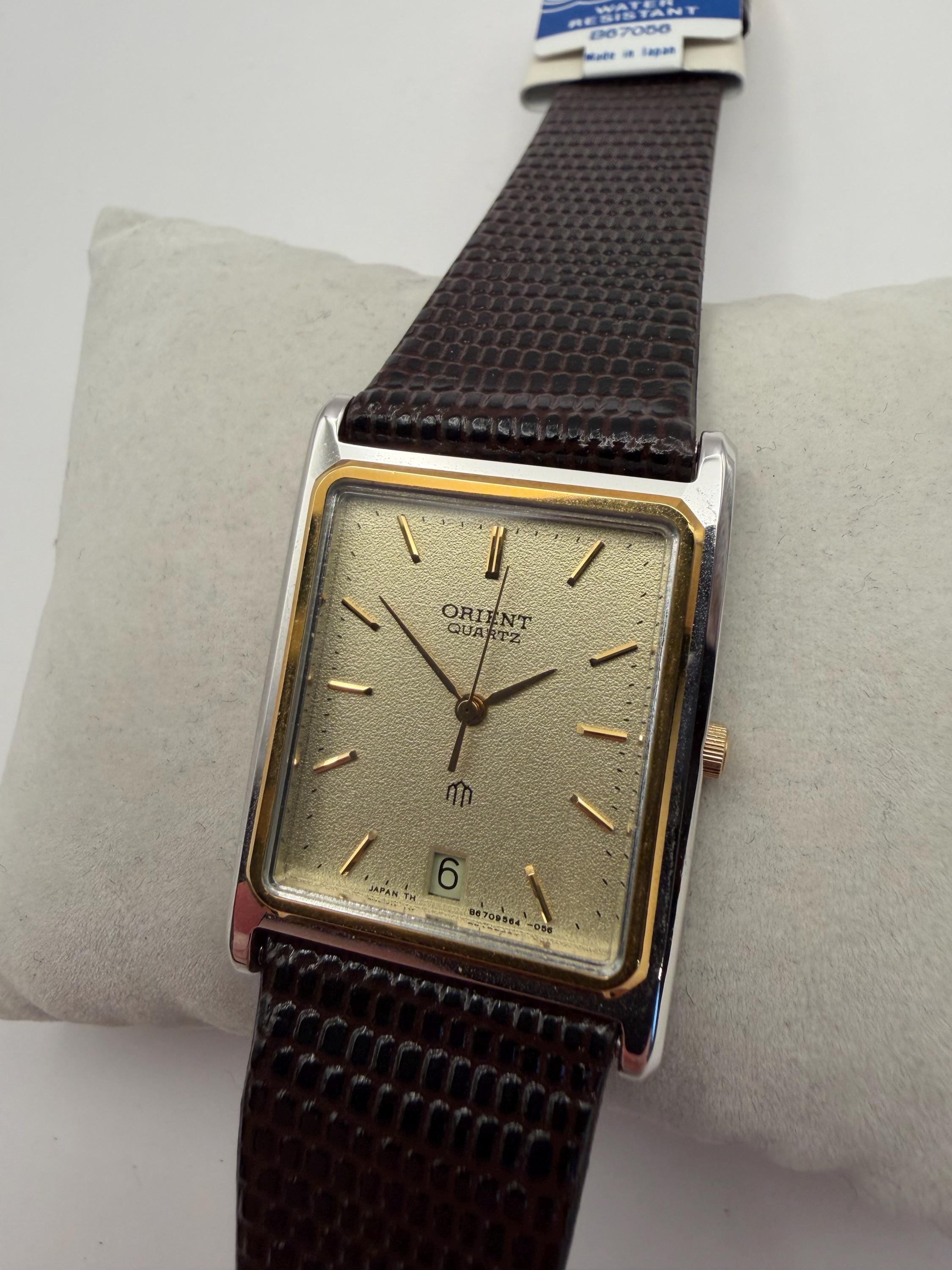 【Vintage】ORIENT オリエント タンク レクタンギュラー Vintage Orient Tank - Never Worn - 1980s - Sand Dial - Very Rare