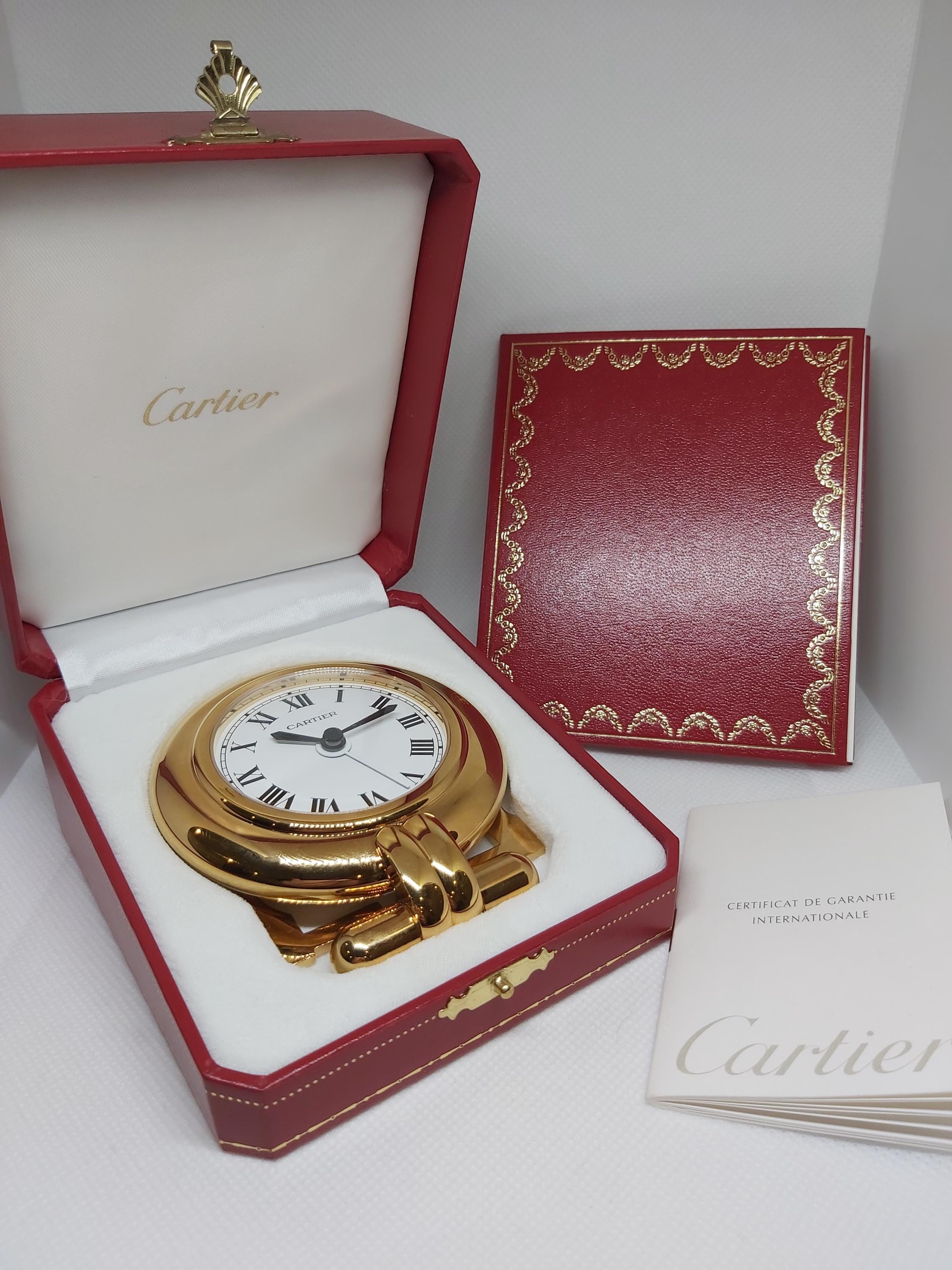 Cartier Colisée Alarm Travel Clock | Quartz | 18k 3N Gold