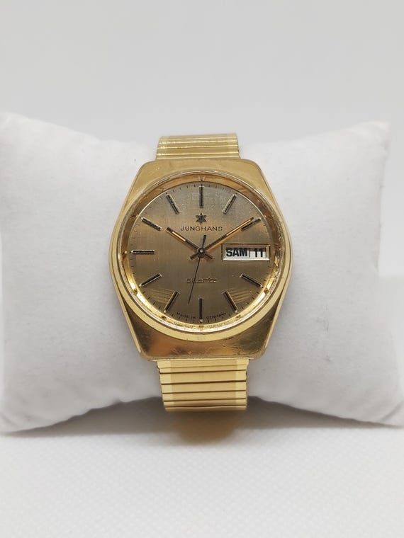 Vintage Junghans Gold-tone Quartz Watch: German Craftsmanship