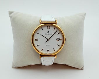 Vintage Candino Swiss Quartz Watch: Gold-Tone Minimalist Dress Watch