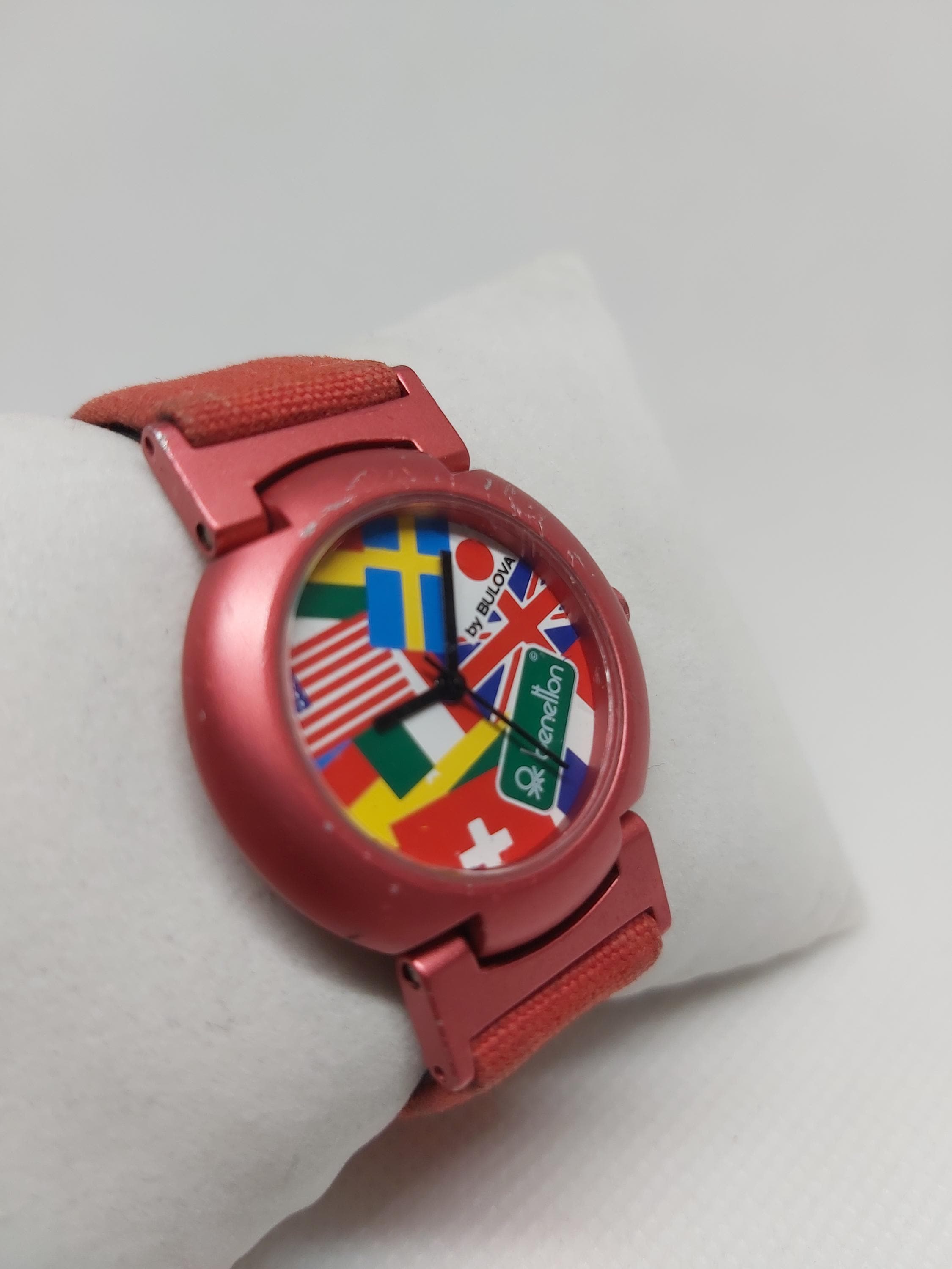 Vintage Benetton by Bulova - Unique Multinational Flag Dial - Rare