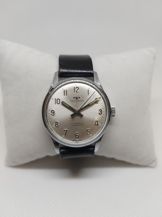 Vintage Technos Wind-up Watch - 17 Jewels, Swiss Made, Incabloc