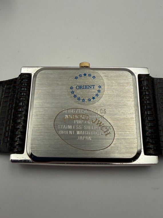 Vintage Orient Tank - Never Worn - 1980s - Sand Dial - Very Rare