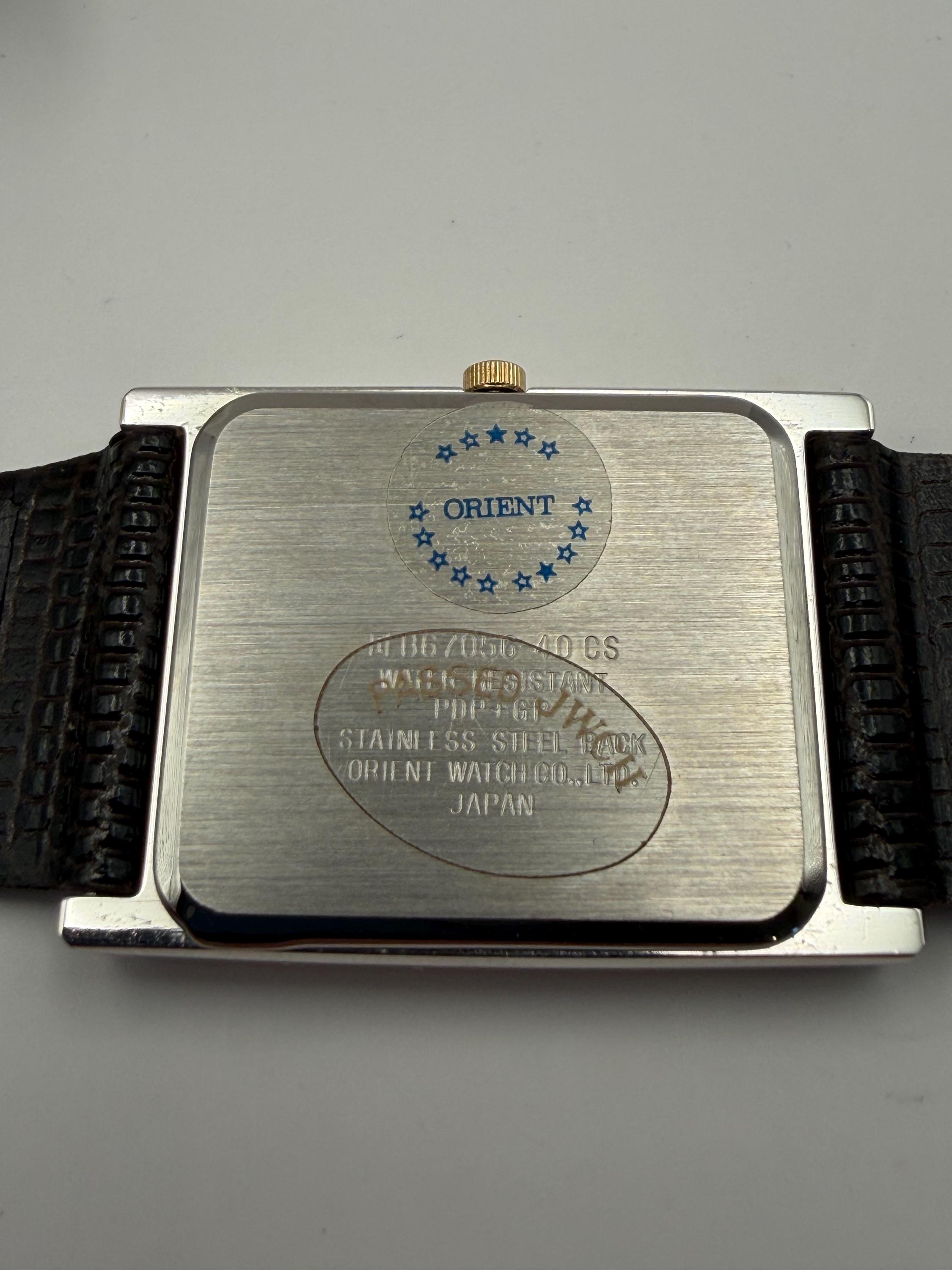Vintage Orient Tank - Never Worn - 1980s - Sand Dial - Very Rare