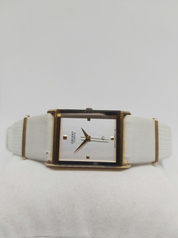 Vintage Orient Tank Watch: Gold-tone, Silver Dial, Ultra-thin - Etsy
