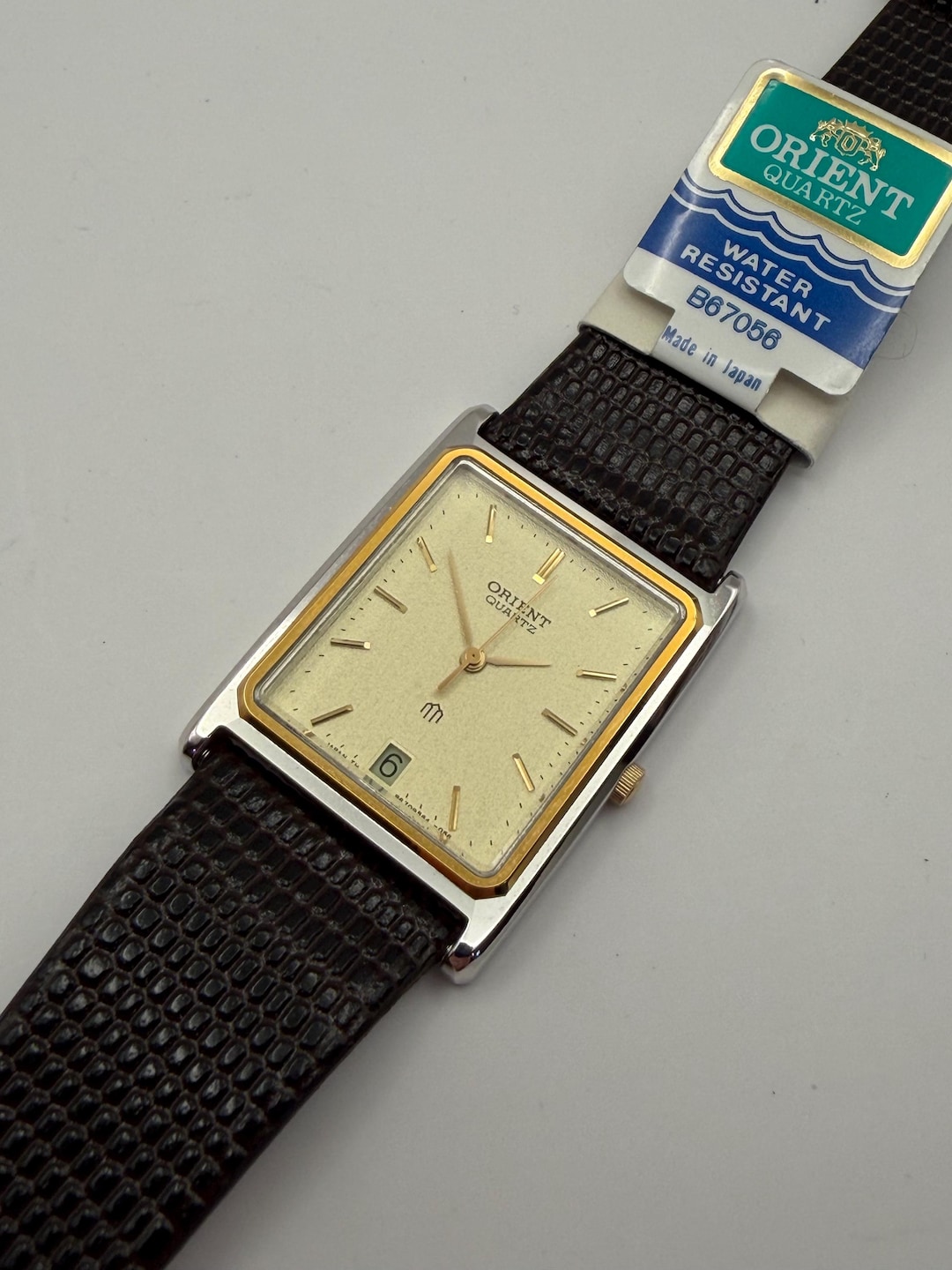 Vintage Orient Tank - Never Worn - 1980s - Sand Dial - Very Rare